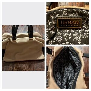 Urban Expressions Beige and Black Tote Bag